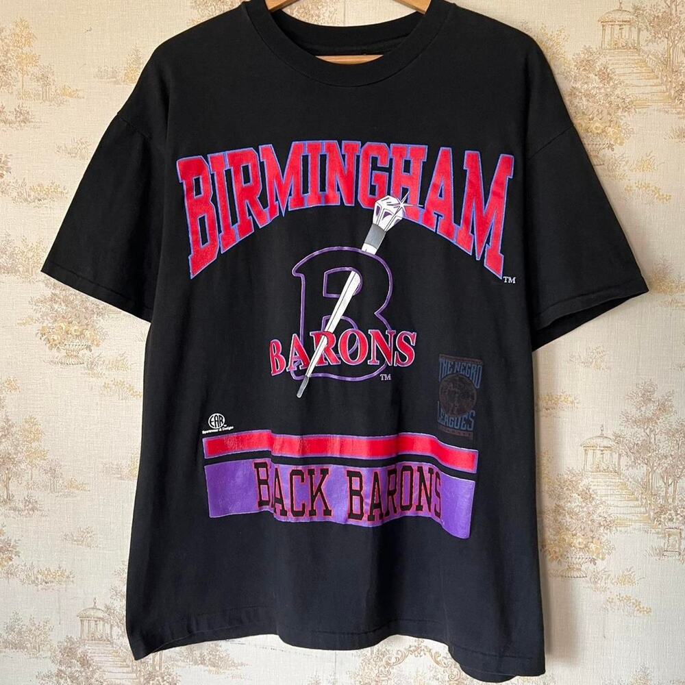 Vintage 90s Birmingham Black Barons Tee | Negro League Baseball | L/XL